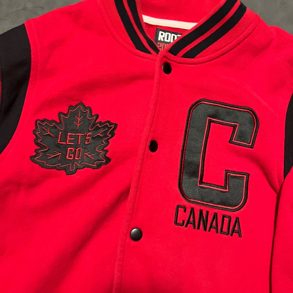 Roots Varsity Jacket Mens Large Red 2014 Canada Olympic Collection - Picture 5 of 10